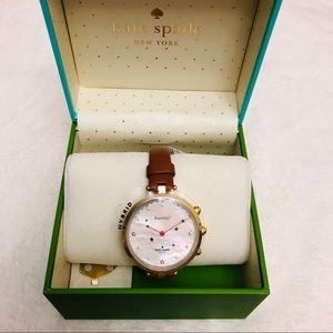 Kate Spade Hybrid Leather-Strap Smartwatch